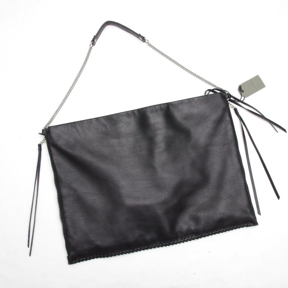 Allsaints Fleur De Lis Large Zip Shoulder Bag